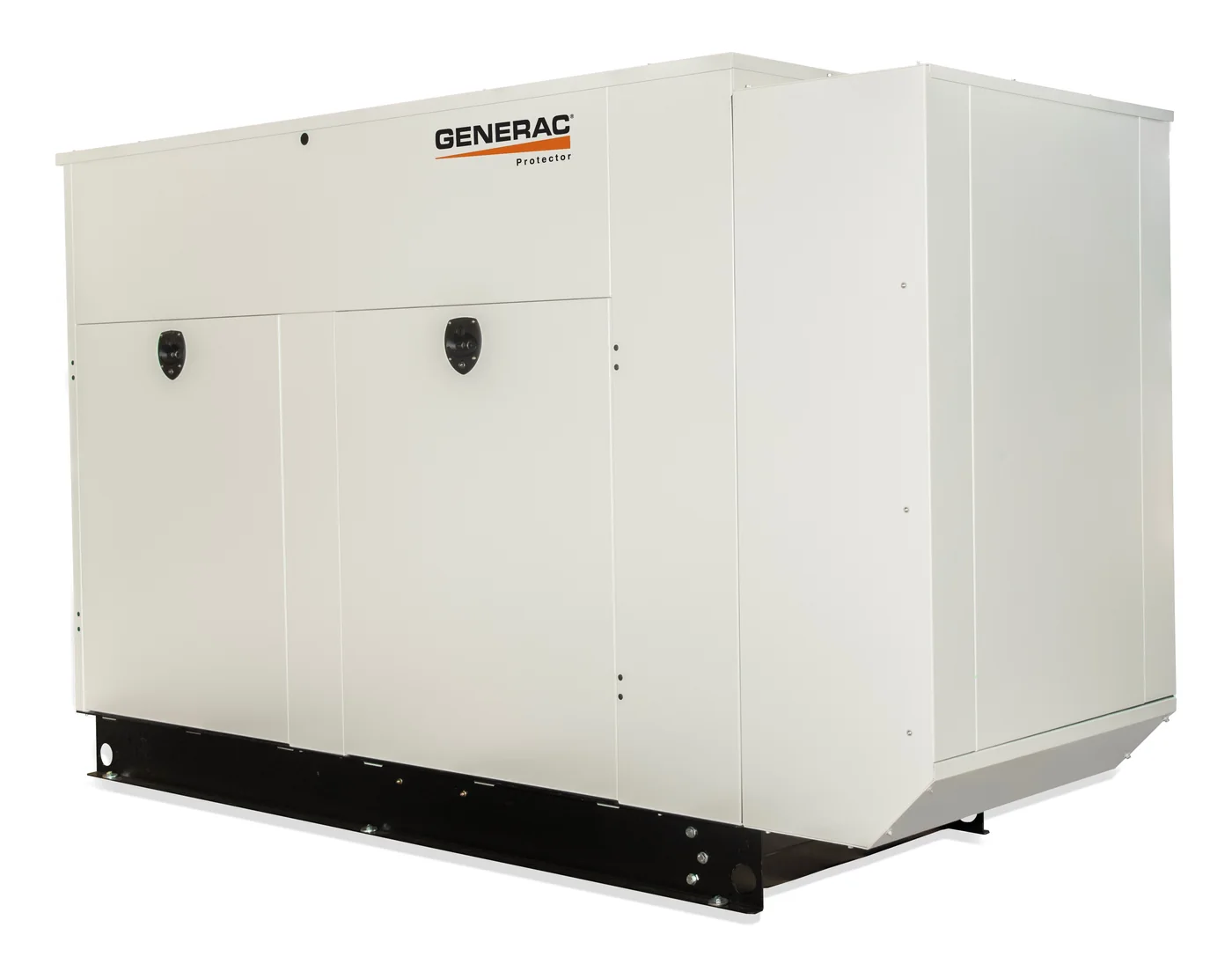 Generac Protector 100kW standby generator in the Bisque aluminum enclosure