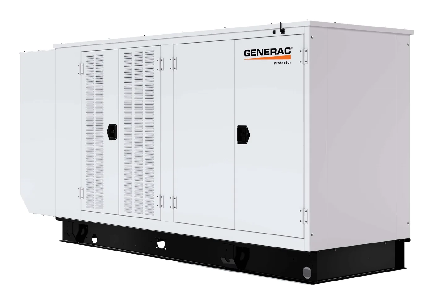 Generac Protector 130kW standby generator in the Bisque aluminum enclosure