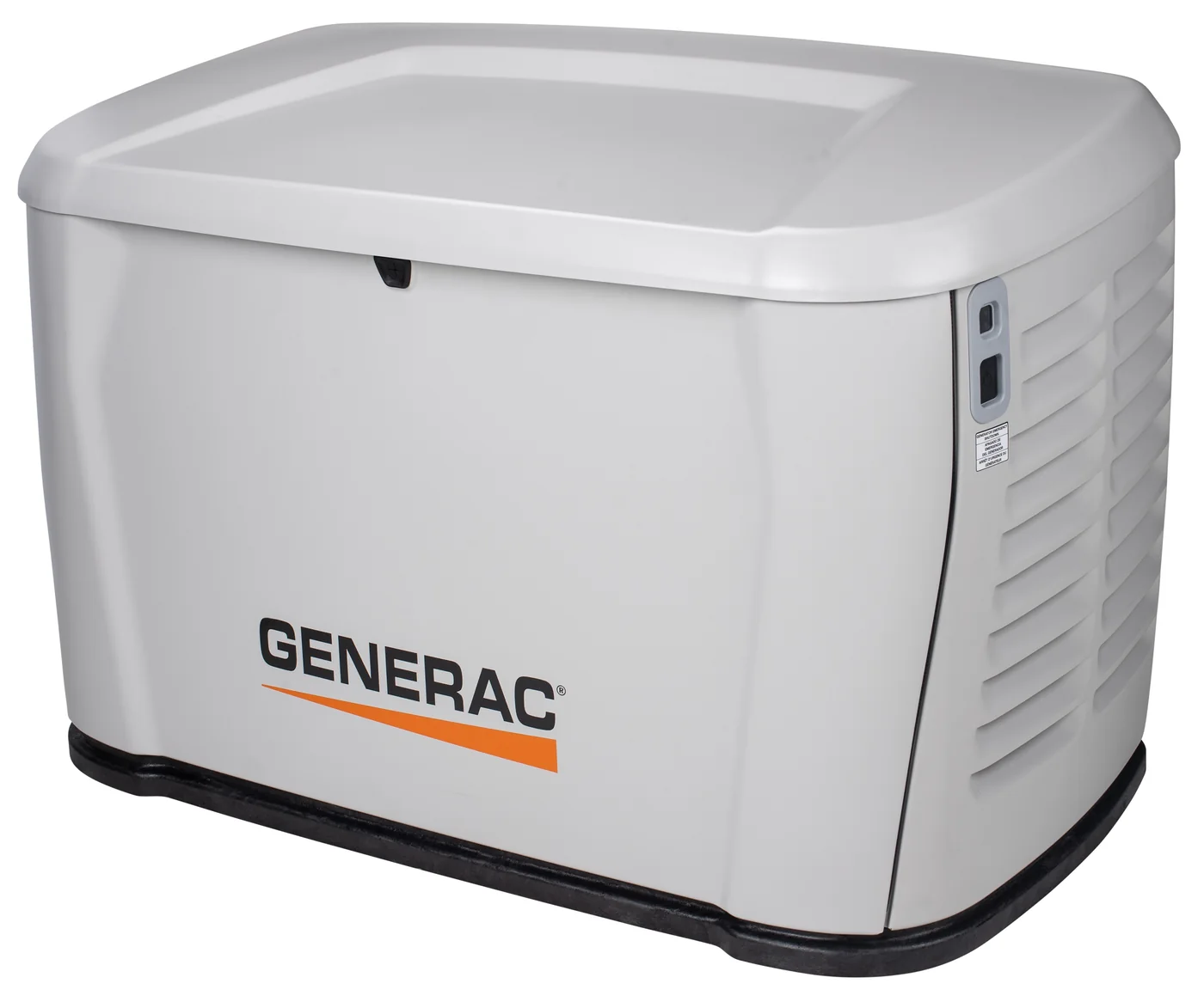 Generac 14kW air-cooled standby generator in the Metro Gray aluminum enclosure