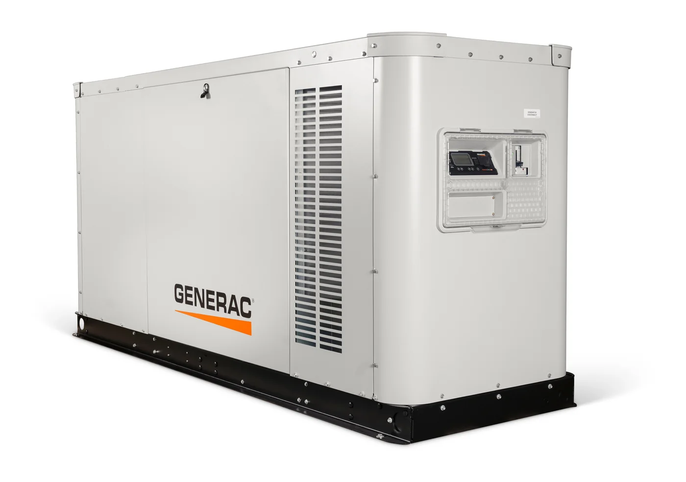 Generac Protector 80kW liquid-cooled standby generator in the aluminum enclosure