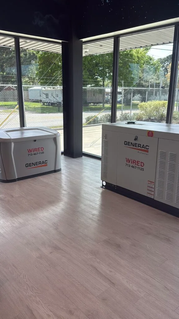 A standby unit on display in the showroom