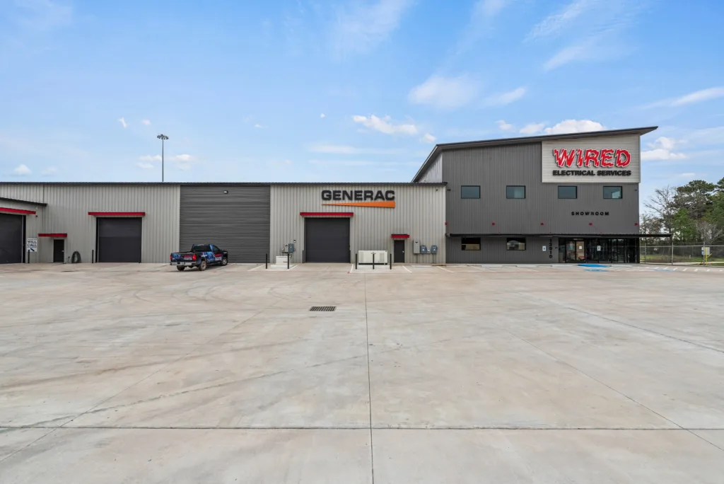 The Wired shop and yard in Tomball