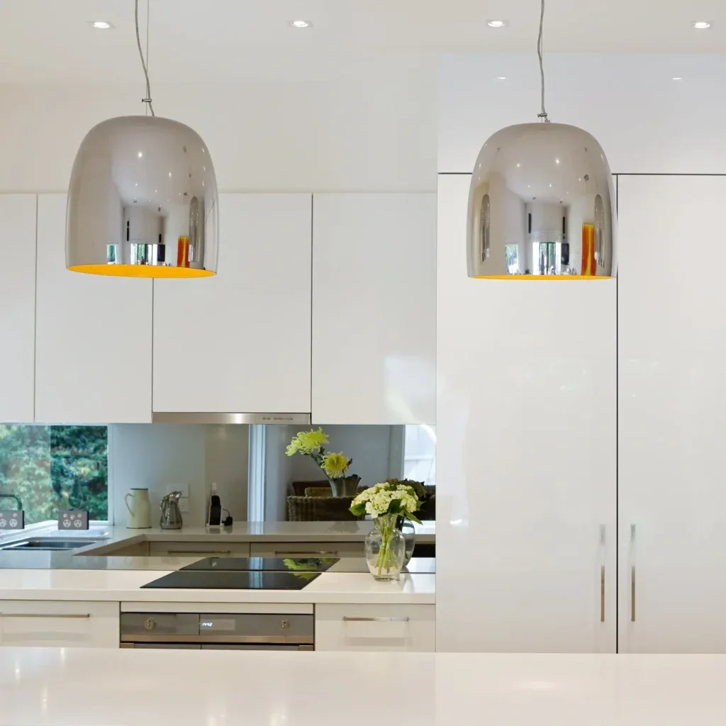 Pendants over a kitchen island