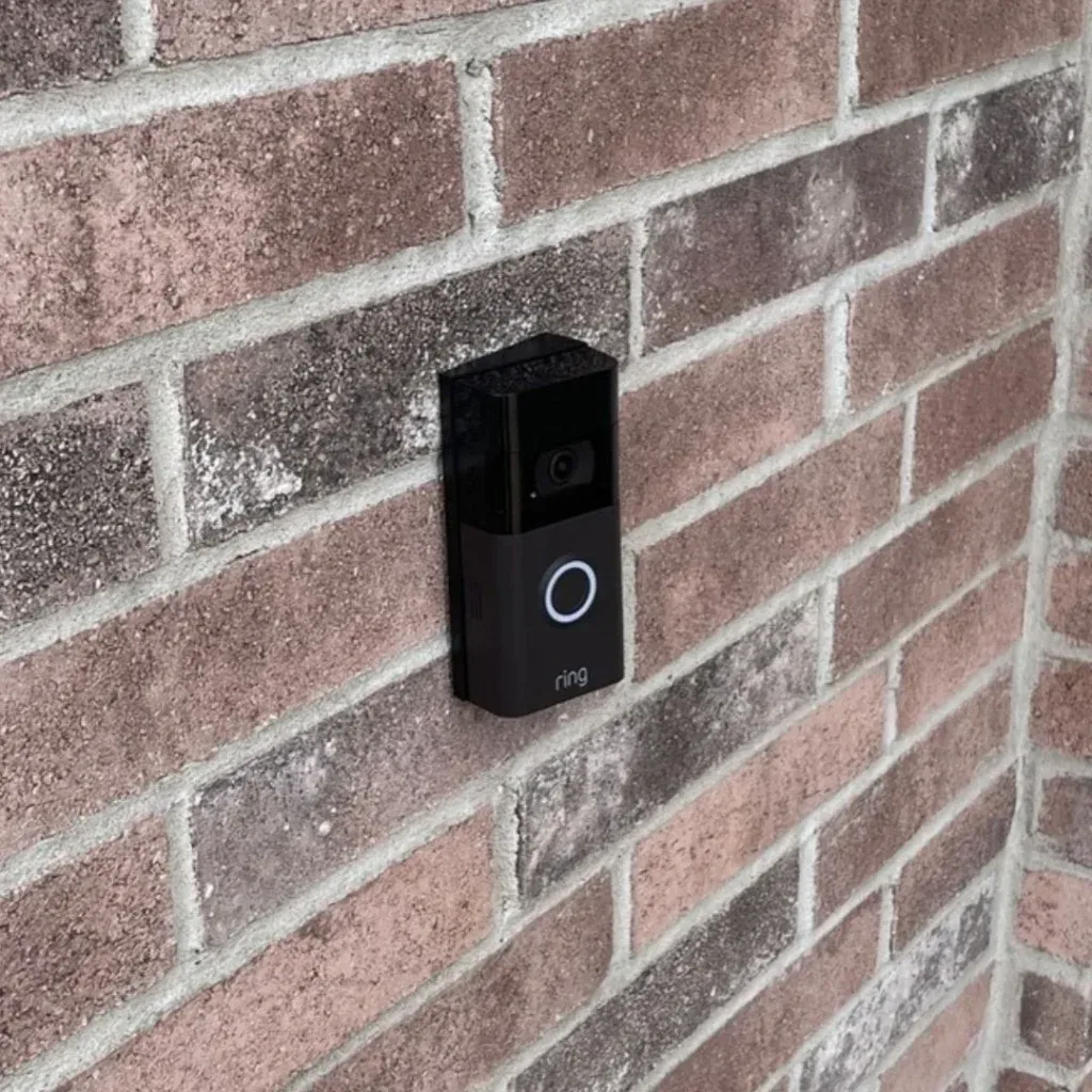 Doorbell camera installed