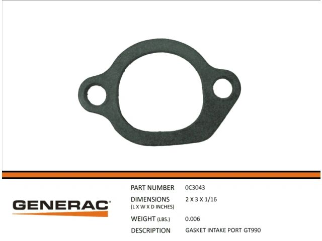 INTAKE GASKET GEN-0C3043 - Image 2