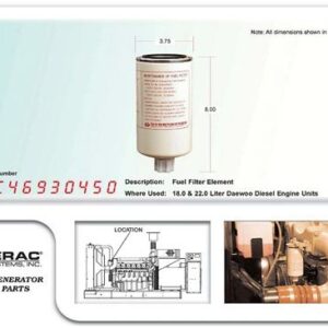 ELEMENT FUEL FILTER GEN-0C46930450