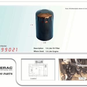 OIL FILTER 1.6L GEN-099021