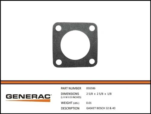 BOSCH GASKET 32 & 40 GEN-0E6586