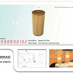 BYPASS OIL FILTER GEN-0590890102